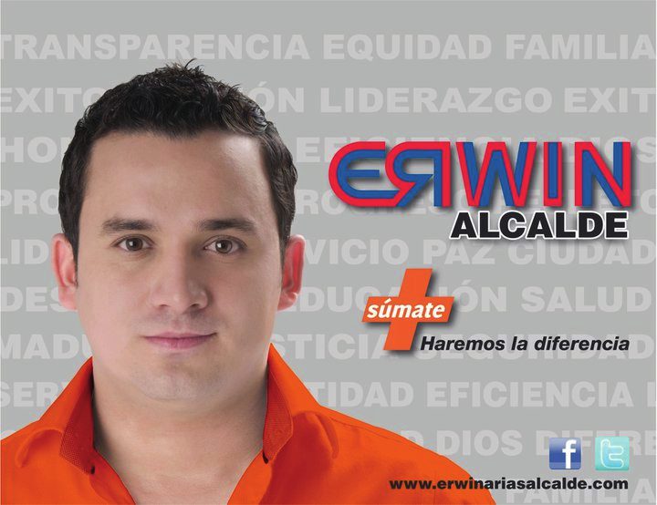 Pieza de campaña 'Erwin Alcalde, súmate, haremos la diferencia'